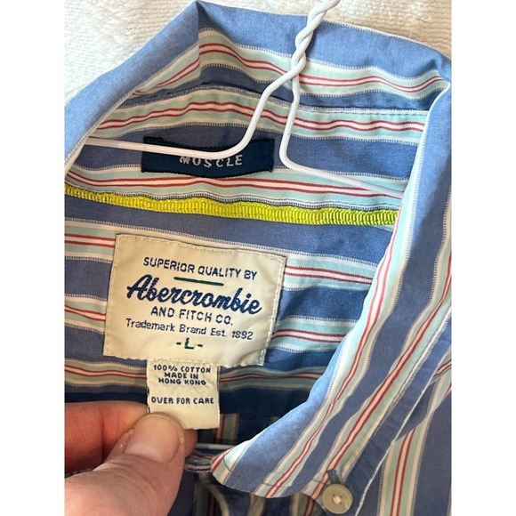 Abercrombie & Fitch Long Sleeve Dress Shirt Mens L - Picture 2 of 5